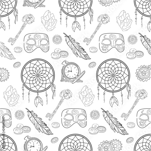 seamless amulet pattern
