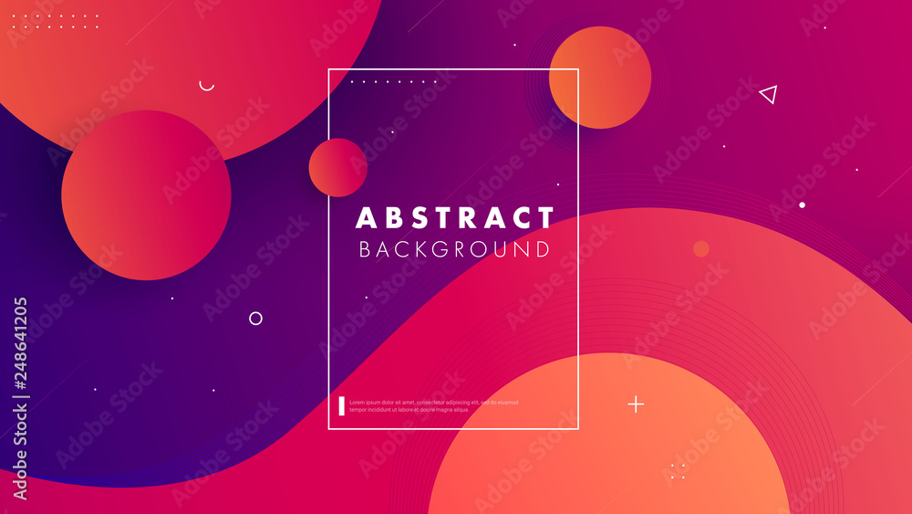 Obraz premium Colorful geometric background. Circul shapes composition. Space. Eps10 vector.