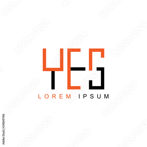 the logo says "yes" with a triangular shape with black and orange. For processional companies & finance, human resource, housing and government divisions. also for digital printing & online business