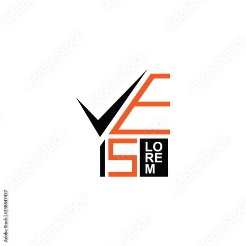 the logo says "yes" with a triangular shape with black and orange. For processional companies & finance, human resource, housing and government divisions. also for digital printing & online business