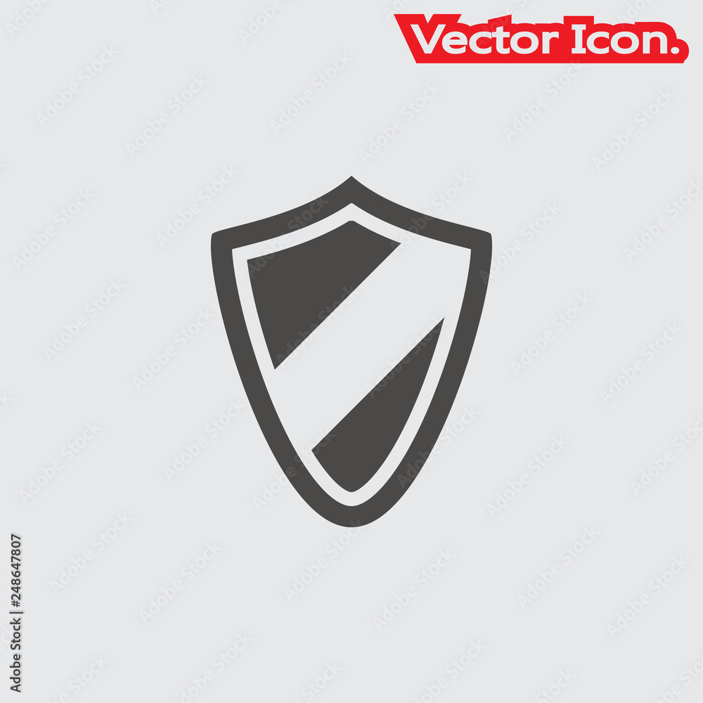 security shield icon isolated sign symbol and flat style for app, web and digital design. Vector illustration. security shield icon isolated sign symbol and flat style for app, web and digital design. Vector illustration.