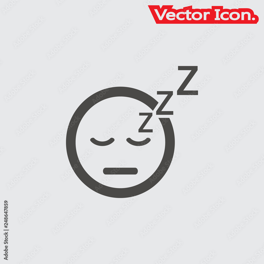 Sleep icon isolated sign symbol and flat style for app, web and digital design. Vector illustration. Sleep icon isolated sign symbol and flat style for app, web and digital design. Vector illustration.