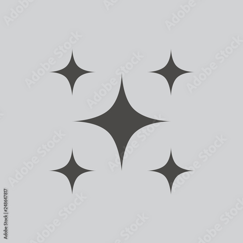 Shine icon isolated sign symbol and flat style for app  web and digital design. Vector illustration.