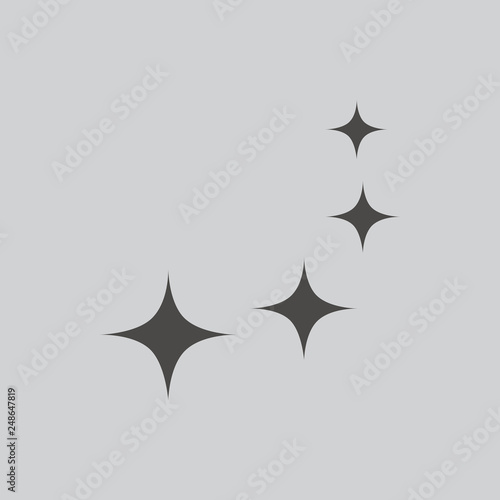 Shine icon isolated sign symbol and flat style for app  web and digital design. Vector illustration.