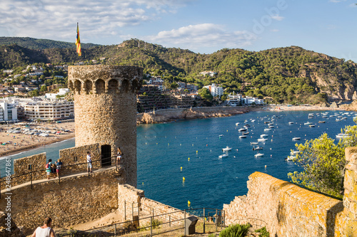 Fotografie View from the castle to the beach in Tossa de Mar