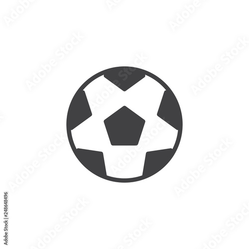Soccer ball vector icon. filled flat sign for mobile concept and web design. Football ball simple solid icon. Sport symbol, logo illustration. Pixel perfect vector graphics
