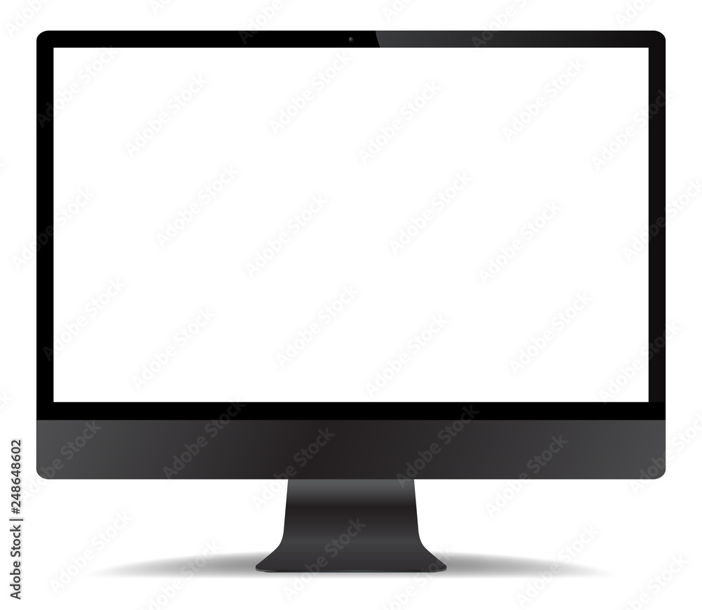 Blank Computer Monitor Isolated On White Background Blank Computer Monitor Isolated On White Background