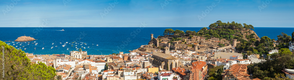 Panorama of the town of Tossa de Mar.