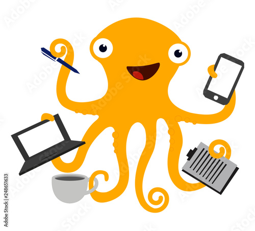 Octopus multitask workaholic