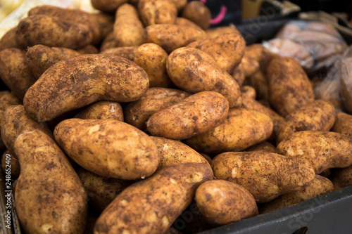 Potatoes at the vegetable market