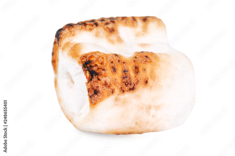 grilled marshmallow on white