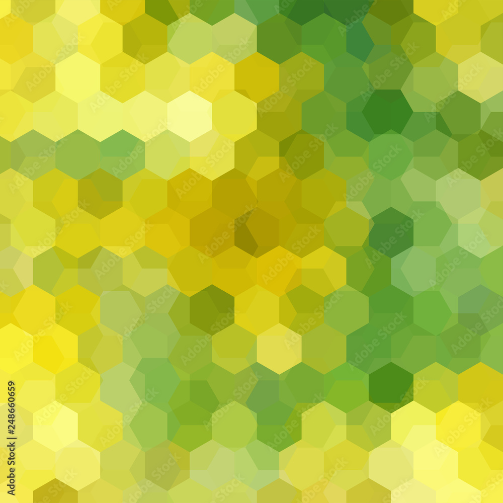 Background of yellow, green geometric shapes. Mosaic pattern. Vector EPS 10. Vector illustration Background of yellow, green geometric shapes. Mosaic pattern. Vector EPS 10. Vector illustration