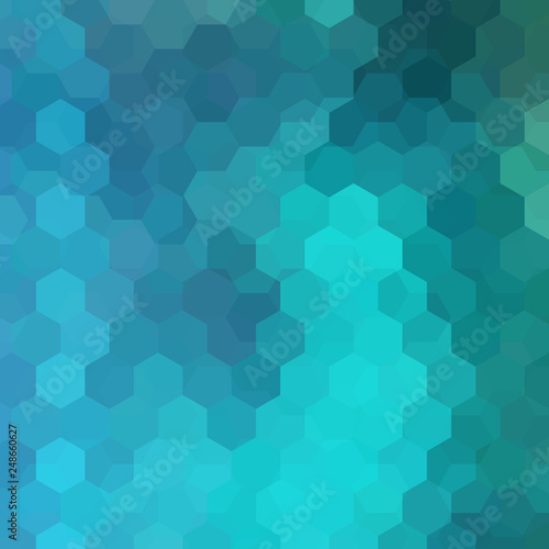 Abstract hexagons vector background. Blue geometric vector illustration. Creative design template.