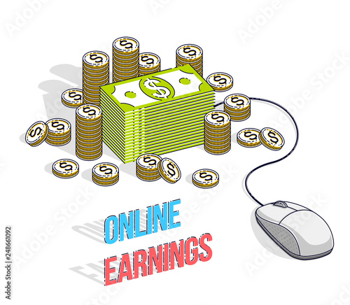 Online finance concept, web...