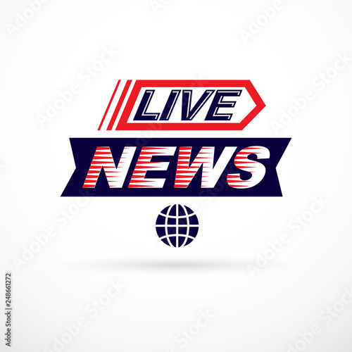 Live news inscription, vect...