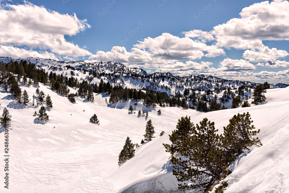 snowy landscape in the pyrenees