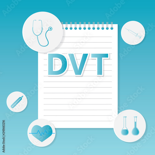 DVT (Deep Vein Thrombosis) medical concept- vector illustration