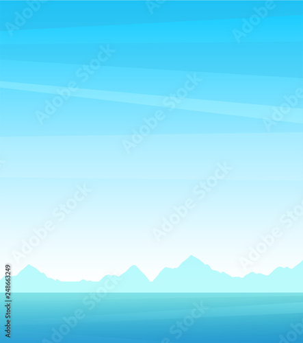 Vertical seascape background with copy space
