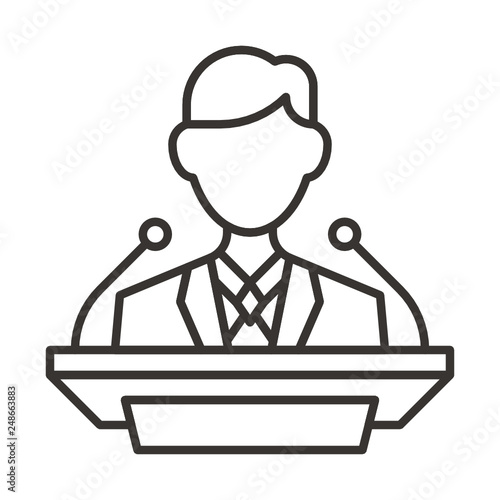 tribune  performance  speech  leader  stand  business