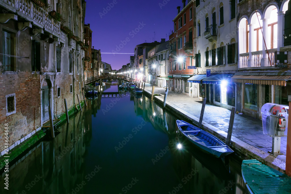 Canals and boats in Cannaregio, Venice Canals and boats in Cannaregio, Venice