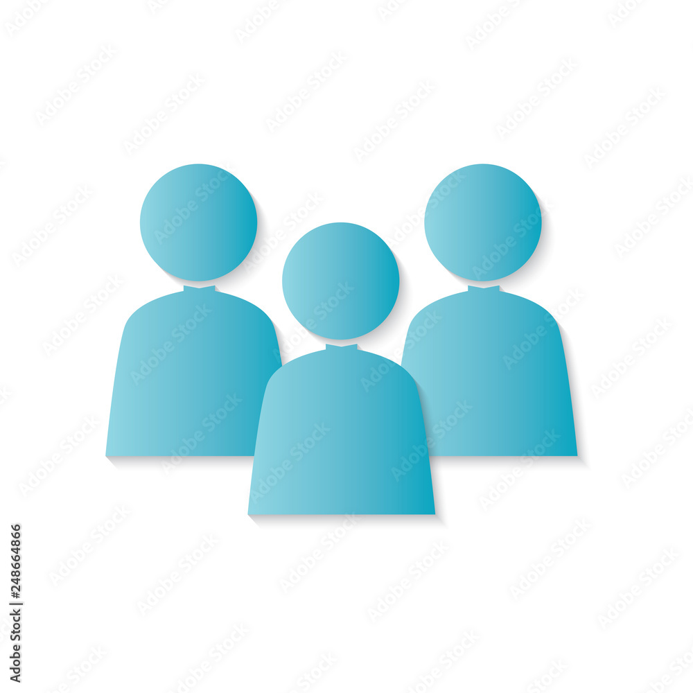 blue people icon- vector illustration blue people icon- vector illustration