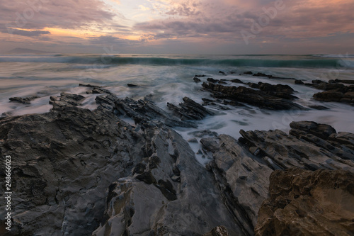 Sunset from Bidart's beach next to Biarritz at the North Basque Country.  © Jorge Argazkiak