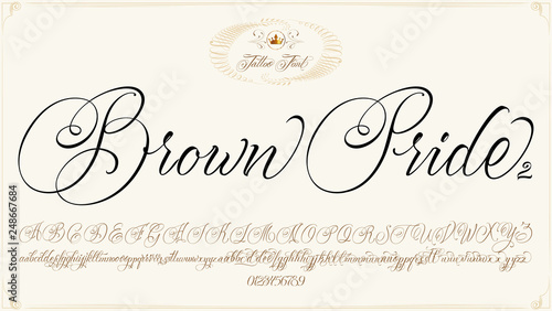 Brown Pride Font on brown