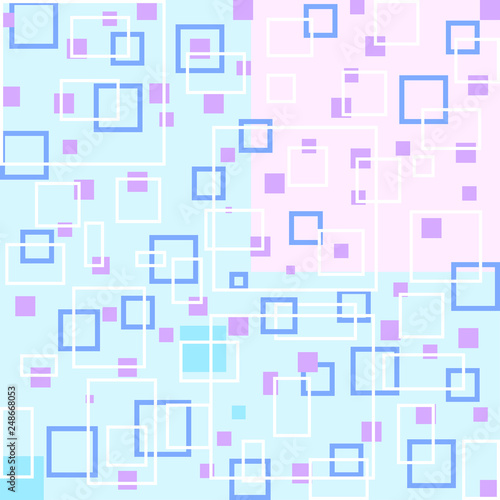 Shape design graphic pattern modern colorful pink and blue outline stroke use for background. Vector illustration