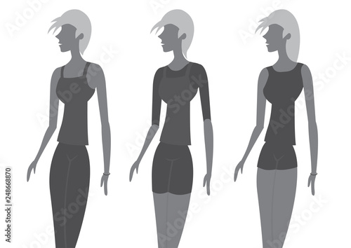 Lady Chic Fashion Vector Illustration