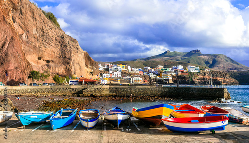 Puerto de Sardina - traditional fishing village in Gran Canaria. Canary islands photo