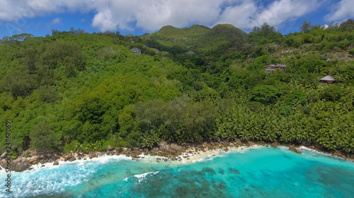 Mountains of Seychelles, aerial view