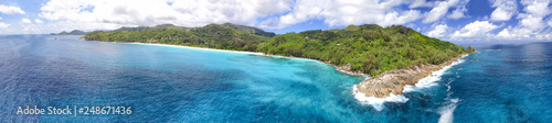 Seychelles Islands, Mahe' aerial view on a sunny day