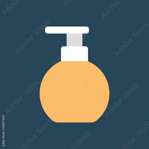 Silhouette icon liquid soap in round jar