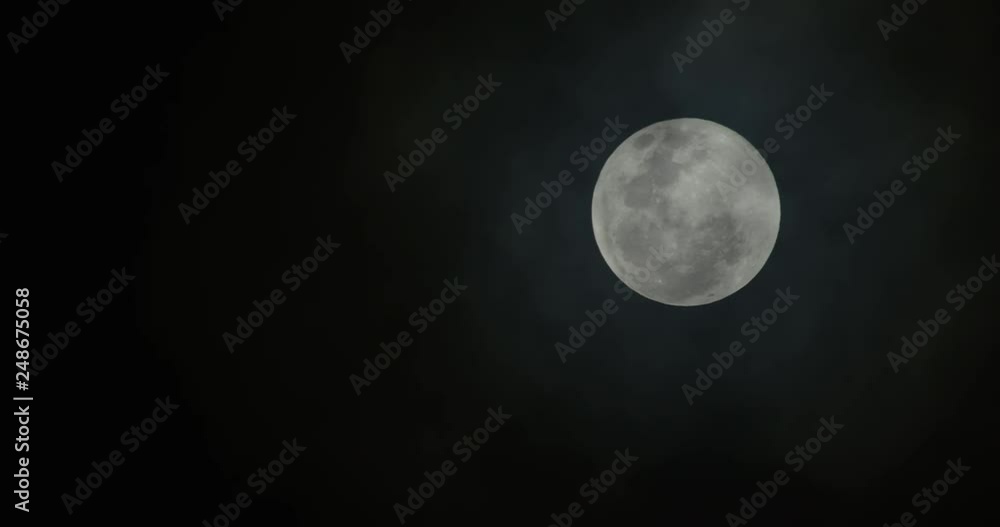 Excellent Full Moon Shot Clouds Passing Framed Right Excellent Full Moon Shot Clouds Passing Framed Right
