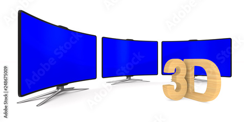TV on white background. Iso...