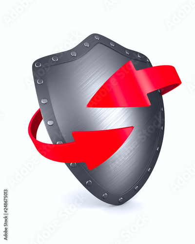 shield on white background....