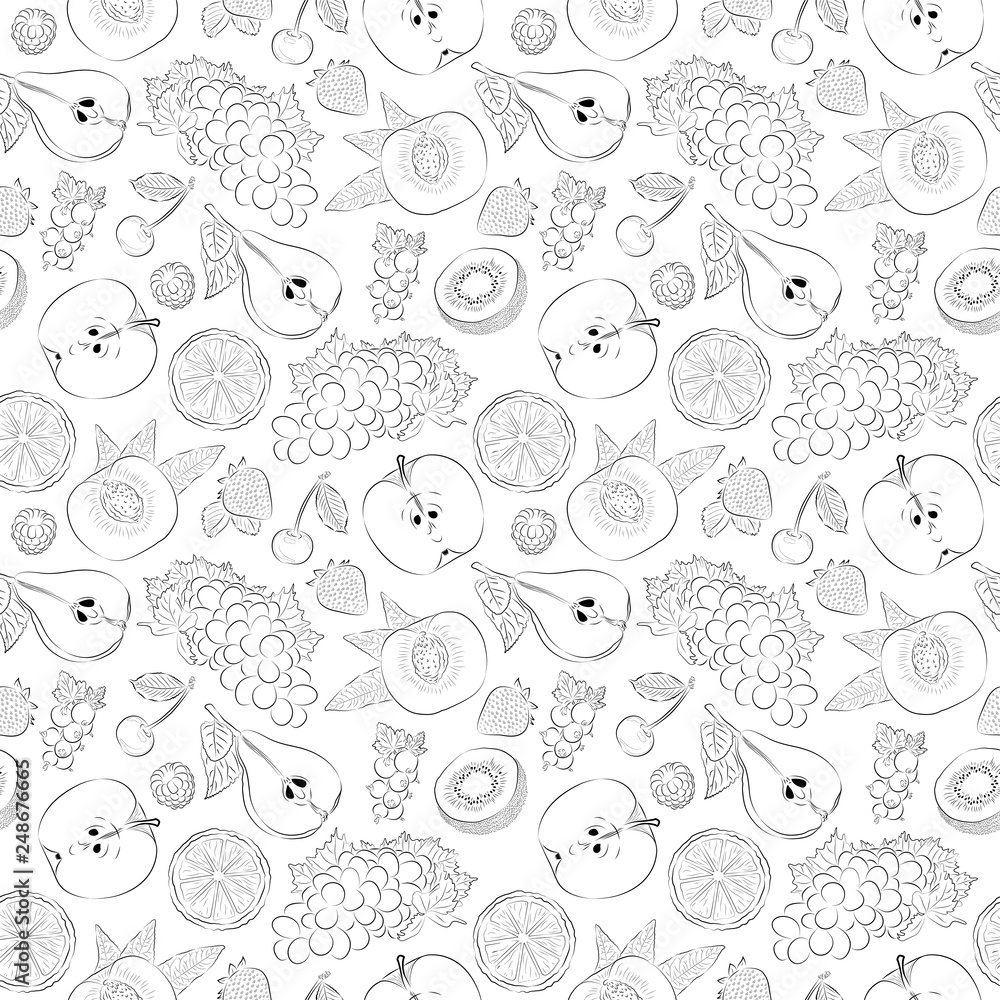 Fototapeta premium seamless fruit pattern