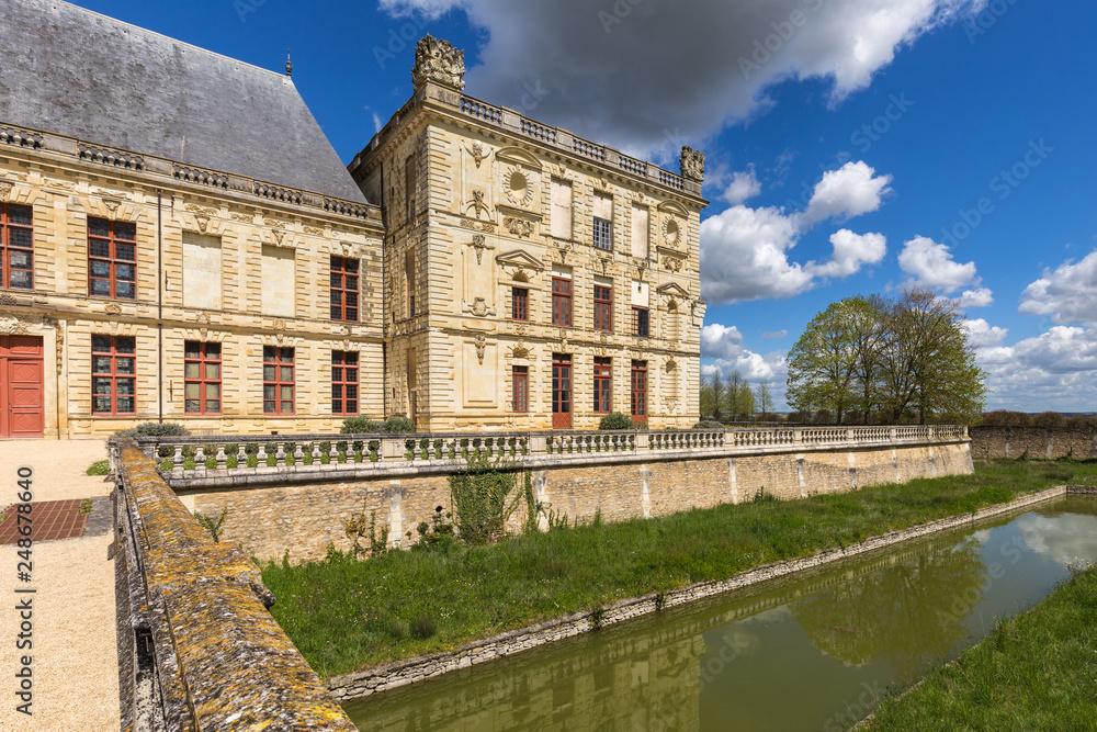 castle oiron with moat in france castle oiron with moat in france