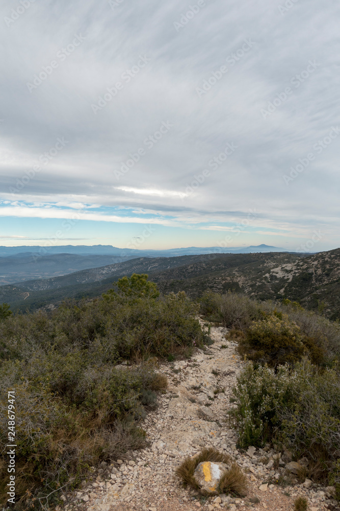 Fototapeta premium The mountains of the sierra de irta in Alcocebre
