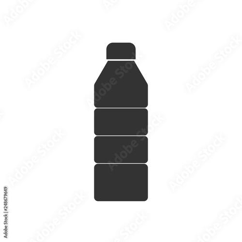 Plastic bottle icon. Vector illustration, flat design.