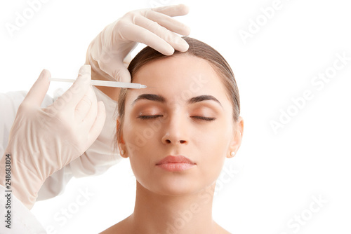 Woman at plastic surgery photo