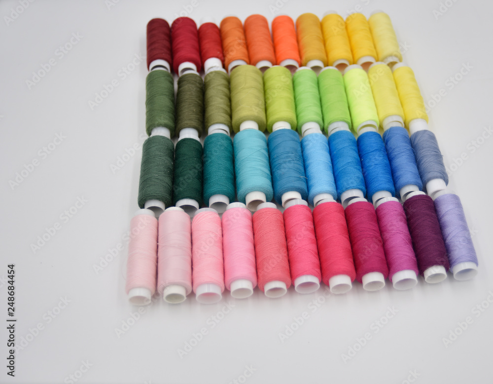 Sewing threads rainbow Sewing threads rainbow