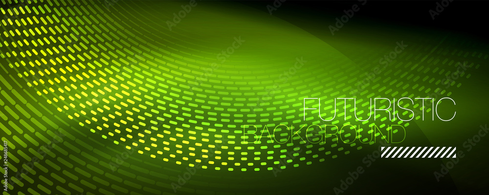 Obraz premium Digital flowing wave particles abstract background, vector smoke effect design