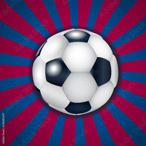 Blue - pomegranate background with football ball.