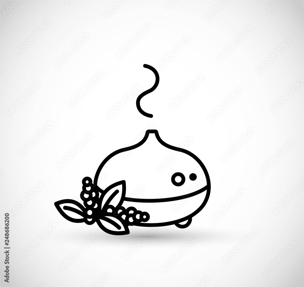 Essential oils diffuser - vector thin line icon Essential oils diffuser - vector thin line icon