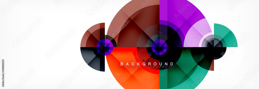 Round circles and triangles abstract background Round circles and triangles abstract background