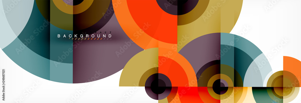 Obraz premium Geometric circle abstract background, creative geometric wallpaper.