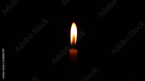 candle light isolated black