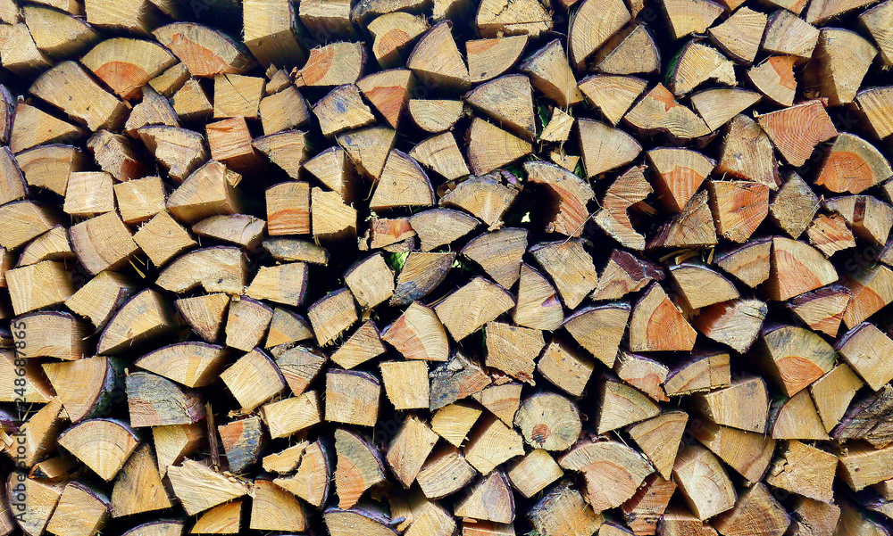 orderly stacked wood orderly stacked wood