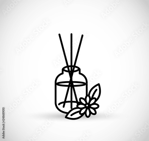 Essential oils diffuser - vector thin line icon